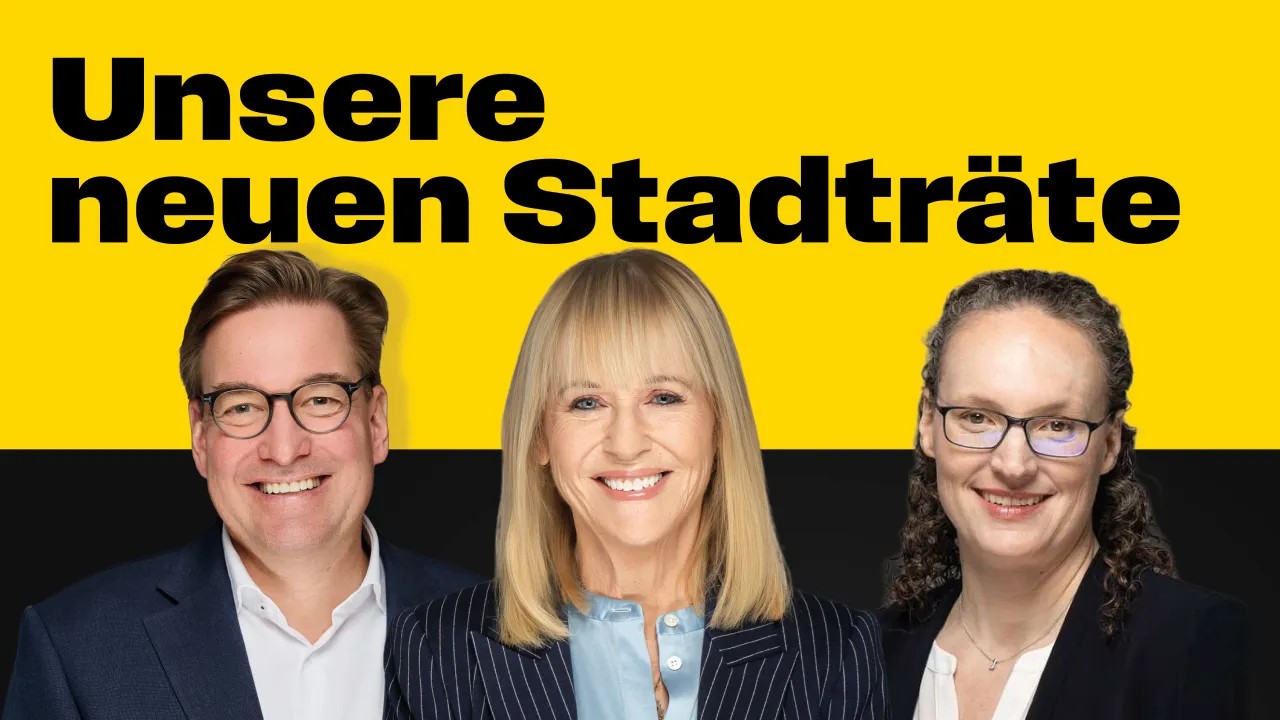 Von links: Stadtrat Prof. Jörg Hoffmann, Stadträtin Patricia Riekel, Stadträtin Dagmar Föst-Reich